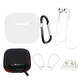 Kit d'étui en silicone AirPods 3 + étui / clip oreille / tour de cou / support de bracelet de montre / mousqueton - blanc