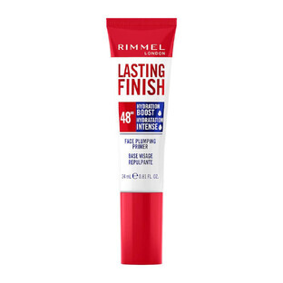 Rimmel Lasting Finish Primer Base de maquillaje hidratante con biopéptidos naturales, 24 ml