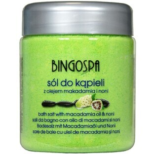 BingoSpa Macadamia olie en Noni badzout, 580 g
