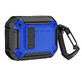 Armored case for Airpods 4 with carabiner - blue