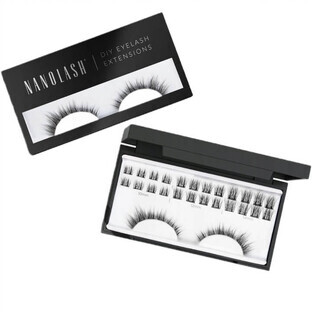 Nanolash DIY Eyelash Extensions Künstliche Wimpern in göttlichen Büscheln, 36 Stück