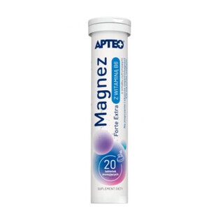 Apteo Magnesium Forte Extra met vitamine B6 citroensmaak, 20 bruistabletten