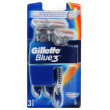 Gillette, Blue 3, Rasoir jetable, 3 pièces