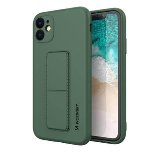 Wozinsky Kickstand Case Silikonhülle mit Ständer iPhone 12 Pro Max dunkelgrün