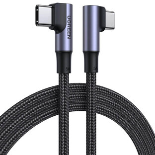 Cablu Ugreen US335 70698 unghiular USB-C - USB-C PD QC FCP 100W 5A 480Mbps 2m - negru