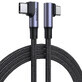 Cablu Ugreen US335 70698 unghiular USB-C - USB-C PD QC FCP 100W 5A 480Mbps 2m - negru