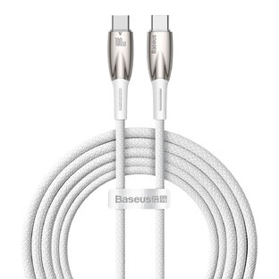 Baseus kabel CADH000802 USB-C - USB-C PD 100W 5A 480Mbps 2m - wit