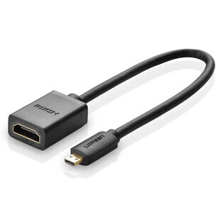 Ugreen Kabel HDMI Adapterkabel - micro HDMI 19 pin 20cm schwarz (20134)