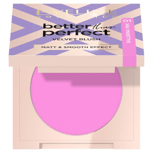 Eveline Cosmetics Better Than Perfect Velvet Blush Pressed Blush 01 Ballerina Pink, 2.3 g