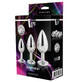 Dream Toys Gleaming Love Silver Plug Set Anal Plug, 3 Stück