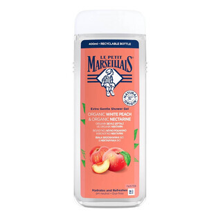 Le Petit Marseillais White Peach Bio și Nectarine Bio Gel de duș, 400 ml