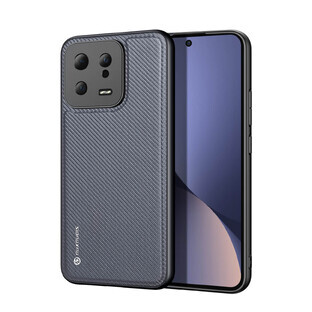Custodia Dux Ducis Fino per Xiaomi 13 con cornice in silicone grigio