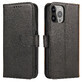 Brieftasche mit Bodenklappe für iPhone 15 Pro Magnet Case - schwarz