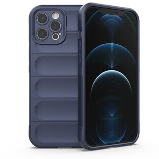 Custodia Magic Shield per iPhone 12 Pro Max Custodia blindata flessibile blu scuro