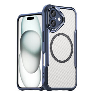 Leading Series MagSafe Silikonhülle für iPhone 16 - blau