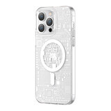 Kingxbar PQY Geek Series magnetisch hoesje iPhone 14 Plus MagSafe zilver