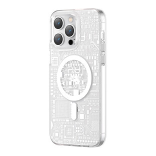 Kingxbar PQY Geek Series Custodia magnetica per iPhone 14 Plus MagSafe argento