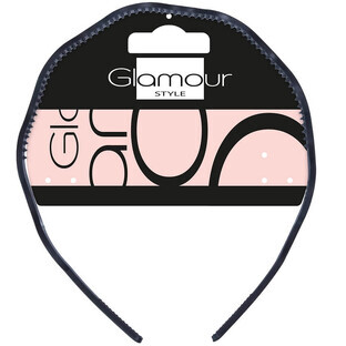 Bandă de păr Glamour Basic ondulată Negru