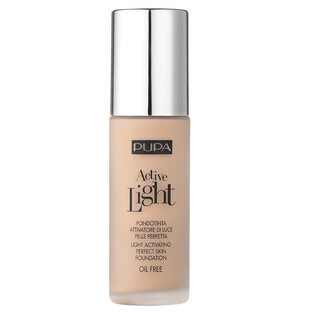 Pupa Milano Active Light Perfect Skin Foundation SPF10 Ölfreie Gesichtsgrundierung 040 Sand, 30 ml
