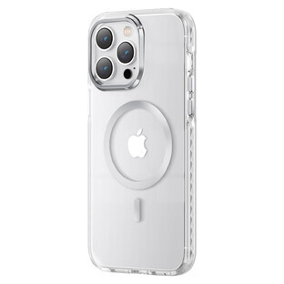 Kingxbar PQY Ice Crystal Series magnetic iPhone 14 MagSafe silver case