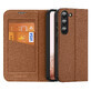 Dux Ducis Skin X2 Custodia per Samsung Galaxy S23+ con supporto a portafoglio con patta marrone