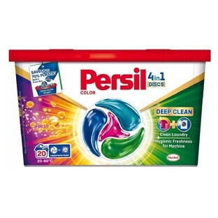 Persil Discs Color Washing Capsules 4-in-1, 20 pieces.