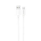 Dudao L4SM USB-A / micro USB 2A cablu 1m - alb