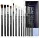 Jessup Pro Blending Brushes Set T338 perii de machiaj pentru ochi, 13 bucăți