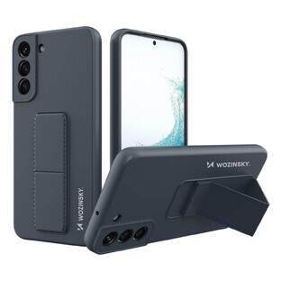 Wozinsky Kickstand Case silicone case with stand case Samsung Galaxy S22+ navy blue
