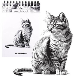 Carnet de croquis A6 vertical sur spirale Cat 60K 120 g/m².