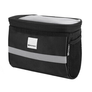 Wozinsky Lenker Fahrradtasche mit Handytasche 2 l schwarz (WBB12BK)