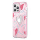 Kingxbar Heart Star Series étui pour iPhone 14 Pro Max avec des étoiles en forme de coeur rose