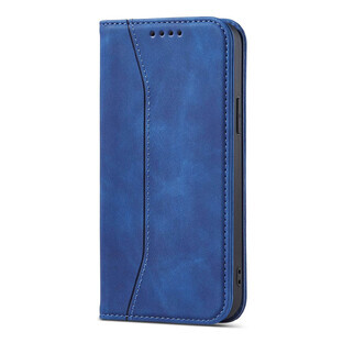 Magnet Fancy Case für iPhone 13 Pro Max Karte Brieftasche Fall Karte Stand blau
