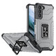 Crystal Ring Case gepantserde hybride hoes + magnetische houder Samsung Galaxy S22+ (S22 Plus) zwart