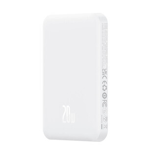 Mini-Powerbank Baseus 5000mAh 20W + USB-C Kabel (20V/3A) - weiß