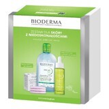 Bioderma Sebium Kit Xmass 2024 H2O 500 ml + Serum 30 ml + Glov pads fluffy, herbruikbaar, 3 stuks