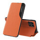 Eco Leather View Case elegante hoes met flipcover en standaardfunctie Samsung Galaxy A22 4G oranje