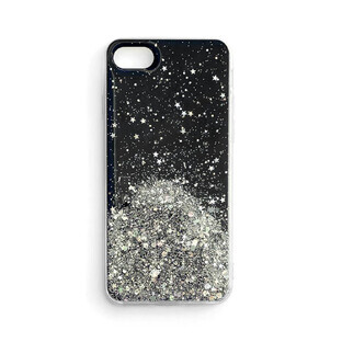 Wozinsky Star Glitter housse pailletée Samsung Galaxy A72 4G noir