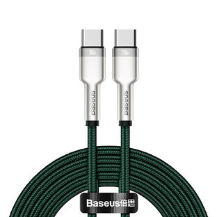 Baseus Cafule Series Metal Data USB-C / USB-C PD QC SCP 100W 5A 2 m cable - green