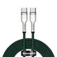 Baseus Cafule Series Metal Data USB-C / USB-C PD QC SCP 100W 5A 2 m cable - green