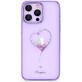 Silicone case with Swarovski crystals Kingxbar Wish Series for iPhone 14 Plus - purple