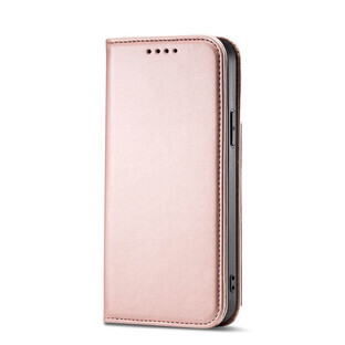 Magnet Card Case iPhone 14 Pro case with flip cover wallet stand pink