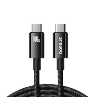 Cavo Baseus Tungsten Gold USB-C 3.2 / USB-C 3.2 100W 4K 60Hz 1,5 m - nero