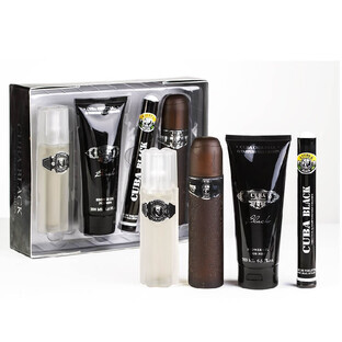 Cuba Original Cuba Black Set Eau de Toilette 100 ml + Eau de Toilette 35 ml + gel douche 200 ml + spray après-rasage 100 ml