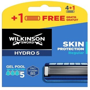 Wilkinson Hydro 5 Skin Protection Regular Replacement razor blades for men, 5 pieces