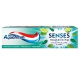 Aquafresh Senses Revitalisierende Eukalyptus-Limette amp; Minze Zahnpasta mit Fluorid, 75 ml