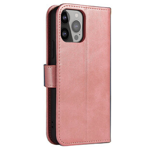 Magnet Case elegant flip cover case with stand function iPhone 13 Pro Max pink