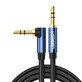 Ugreen cable de audio AUX ángulo enchufe minijack 3,5 mm 2m azul (AV112)