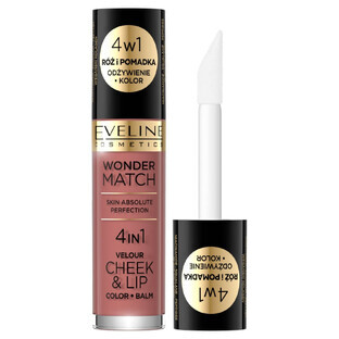 Eveline Cosmetics Wonder Match Velour Cheek amp;Lip Blush and Liquid Lipstick 05, 4,5 ml