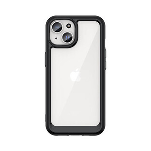 Reinforced Outer Space case with flexible frame for iPhone 15 - black